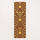 ナチュラルバスケット織り幾何学模様 ヨガマット (裏面)