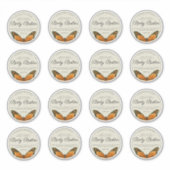 ナチュラルバタフライ体バター2.5インチ製品ラベル シール (正面)