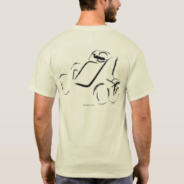 ナチュラルバックのスプリントカー01 ブラック Tシャツ