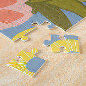 ナチュラルパイナップル抽象芸術:ヴィンテージ美しい。 ジグソーパズル (側面)