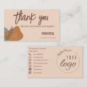 ナチュラルパステルカラーランドスケープ機能ありがとう コーリングカード (正面/裏面)