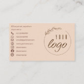 ナチュラルパステルカラーランドスケープ機能ありがとう コーリングカード (裏面)