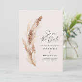 ナチュラルパンパ結婚スグラスの写真は日付を保存 セーブザデート (スタンド正面)