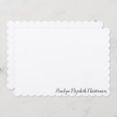 ナチュラルパーソナライズされたリネンフラットノートカード付き ノートカード (正面/裏面)