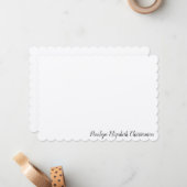 ナチュラルパーソナライズされたリネンフラットノートカード付き ノートカード (正面/裏面インサイチュ)