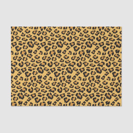 ナチュラルヒョウ柄ニセコ獣毛柄 薄葉紙 (正面)