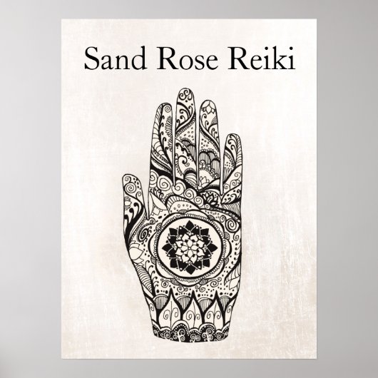 ナチュラルヒーラーヘンナタトゥーハンドロータス ポスター (正面)