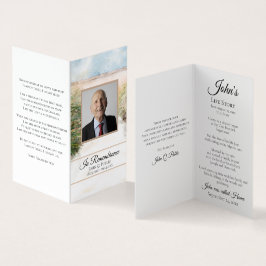 ナチュラルビーチ沿岸葬儀記念祈りの言葉 名刺