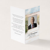 ナチュラルビーチ沿岸葬儀記念祈りの言葉 名刺 (外部)