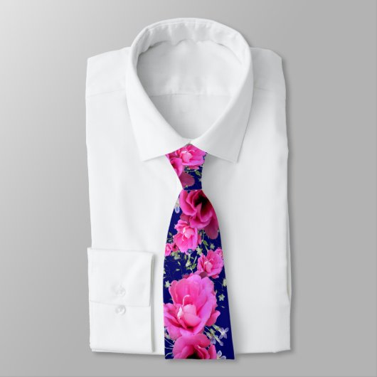 ナチュラルピンクのゼラニウム花のパワー ネクタイ (タイ)