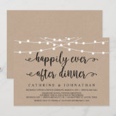 ナチュラルファームストリングライト, クラフト紙の結婚式の秘密の誓い 招待状 (正面/裏面)