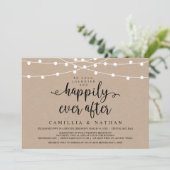 ナチュラルファームストリングライト, クラフト紙ウェディングエロープメント 招待状 (スタンド正面)