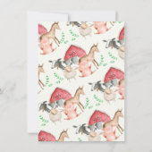 ナチュラルファームベイビーシャワービンゴゲーム 招待状 (裏面)