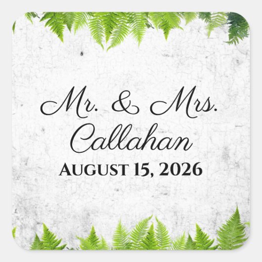 ナチュラルフエレガントァンロマン離れティックス結婚ズ スクエアシール (正面)