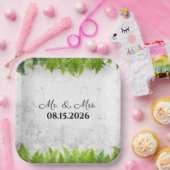 ナチュラルフエレガントァンロマン離れティックス結婚ズ ペーパープレート (パーティー)