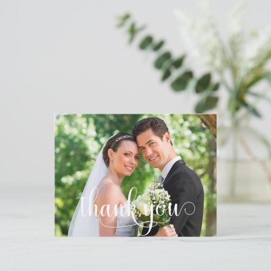 ナチュラルフォトウェディング感謝カード ポストカード (スタンド正面)