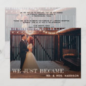 ナチュラルフォト結婚報告カード 新婚 招待状 (正面/裏面)