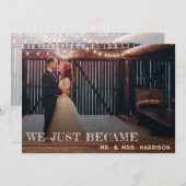 ナチュラルフォト結婚式招待状 新婚 招待状 (正面/裏面)