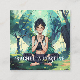 ナチュラルフォレストヨガフィットネス瞑想インストラクター スクエア名刺