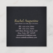 ナチュラルフォレストヨガフィットネス瞑想インストラクター スクエア名刺 (裏面)