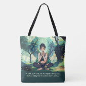 ナチュラルフォレストヨガフィットネス瞑想インストラクター トートバッグ (裏面)