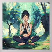 ナチュラルフォレストヨガフィットネス瞑想インストラクター ポスター (正面)