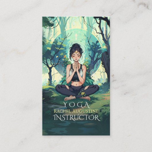 ナチュラルフォレストヨガフィットネス瞑想インストラクター 予約カード (正面)