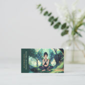 ナチュラルフォレストヨガフィットネス瞑想インストラクター 名刺 (スタンド正面)