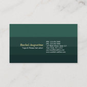 ナチュラルフォレストヨガフィットネス瞑想インストラクター 名刺 (裏面)