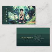ナチュラルフォレストヨガフィットネス瞑想インストラクター 名刺 (正面/裏面)