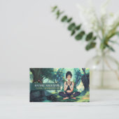 ナチュラルフォレストヨガフィットネス瞑想インストラクター 名刺 (スタンド正面)