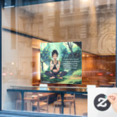 ナチュラルフォレストヨガ瞑想霊気マスター引用文 ウィンドウサイン (カフェ窓)