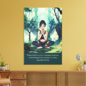 ナチュラルフォレストヨガ瞑想霊気マスター引用文 キャンバスプリント (インサイチュ (リビング))