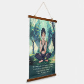 ナチュラルフォレストヨガ瞑想霊気マスター引用文 吊り下げ型タペストリー (傾斜あり)