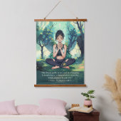 ナチュラルフォレストヨガ瞑想霊気マスター引用文 吊り下げ型タペストリー (寝室)