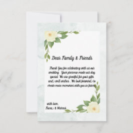 ナチュラルフラル＆ミニマル　サンキューカード サンキューカード