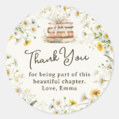 ナチュラルフラワーのウェディングシャワー感謝祭のお礼の品 ラウンドシール (正面)