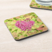 ナチュラルフラワーハート – 矢印でピアス。 コースター (左側)