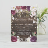 ナチュラルフラワー ストリング ライト 退職パーティー 招待状 (スタンド正面)