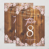 ナチュラルフラワー ライトストリングス ウッド テーブルナンバー (正面/裏面)