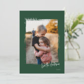 ナチュラルフレームのモダンなホリデー写真カード シーズンカード (スタンド正面)