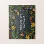 ナチュラルフレームフラットレイ婚約提案写真 ジグソーパズル (縦)