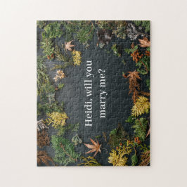 ナチュラルフレームフラットレイ婚約提案写真 ジグソーパズル