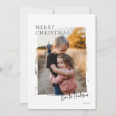 ナチュラルフレーム モダンホリデー フォトカード シーズンカード (正面)