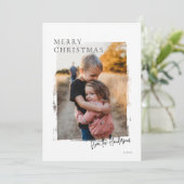 ナチュラルフレーム モダンホリデー フォトカード シーズンカード (スタンド正面)