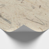 ナチュラルフローラグラスグリーンコテージベージュクリーミー ラッピングペーパー (角)