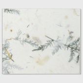 ナチュラルフローラグラスグリーンローズマリーハーブ花びら ラッピングペーパー (フラット)