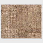 ナチュラルブラウンバーラップキャンバスの粗い背グランジ景 ラッピングペーパー (フラット)