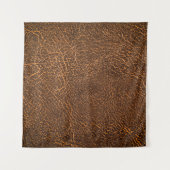 ナチュラルブラウンレザー:テクスチャ付き背景 タペストリー (正面)