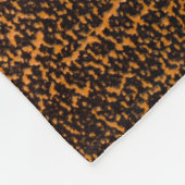 ナチュラルブラウンレザー:テクスチャ付き背景 フリースブランケット (角)